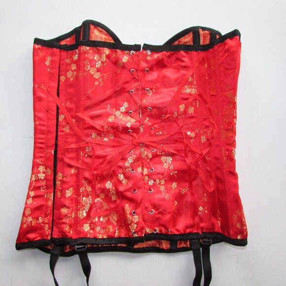 Red Asian Themed Corset Set - NEW - Large - Picture 5 of 9